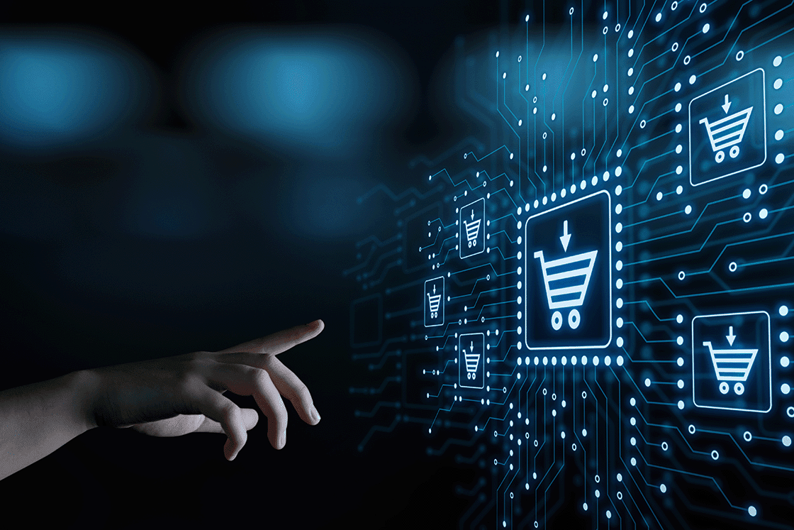 Photo illustration of e-commerce shopping