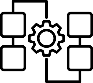 Network and gear icon representing shared risk with no single pathway owner